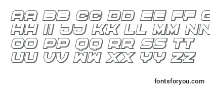 Schriftart CyberPrincess3D Italic