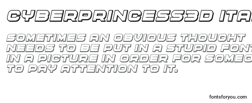 CyberPrincess3D Italic-fontti