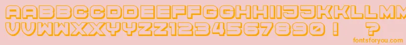 CyberPrincess3D Font – Orange Fonts on Pink Background