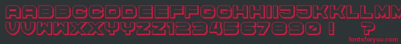 CyberPrincess3D Font – Red Fonts on Black Background