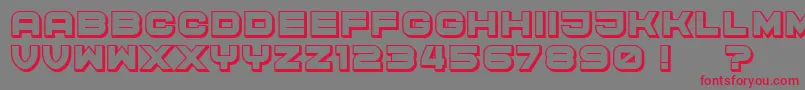 フォントCyberPrincess3D – 赤い文字の灰色の背景