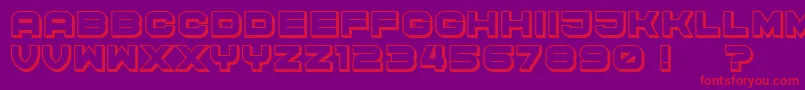 フォントCyberPrincess3D – 紫の背景に赤い文字