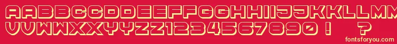 CyberPrincess3D Font – Yellow Fonts on Red Background
