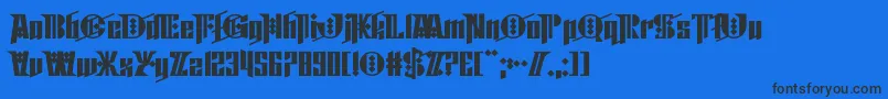 Cyberpunk Sealion Font – Black Fonts on Blue Background