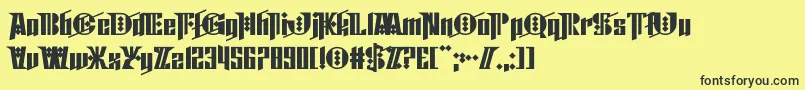 Cyberpunk Sealion Font – Black Fonts on Yellow Background