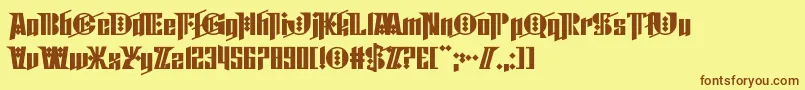 Cyberpunk Sealion Font – Brown Fonts on Yellow Background