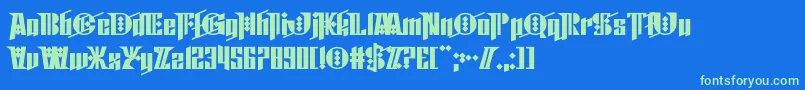 Cyberpunk Sealion Font – Green Fonts on Blue Background