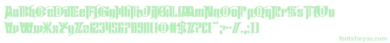 Cyberpunk Sealion Font – Green Fonts on White Background