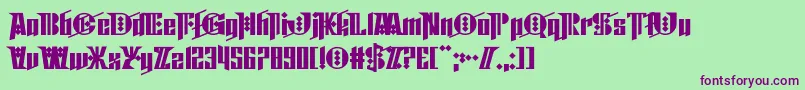 Cyberpunk Sealion Font – Purple Fonts on Green Background