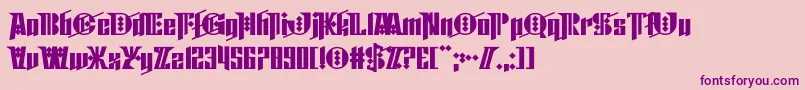 Cyberpunk Sealion Font – Purple Fonts on Pink Background