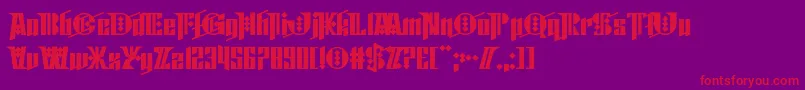 Cyberpunk Sealion Font – Red Fonts on Purple Background