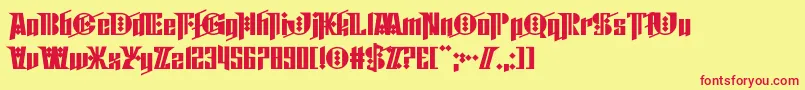 Cyberpunk Sealion Font – Red Fonts on Yellow Background