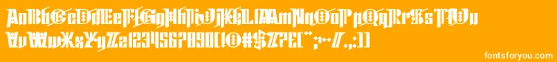 Cyberpunk Sealion Font – White Fonts on Orange Background