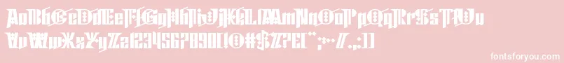 Cyberpunk Sealion Font – White Fonts on Pink Background