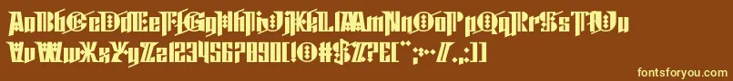 Cyberpunk Sealion Font – Yellow Fonts on Brown Background