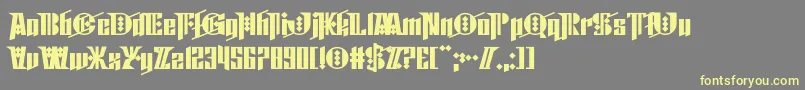 Cyberpunk Sealion Font – Yellow Fonts on Gray Background