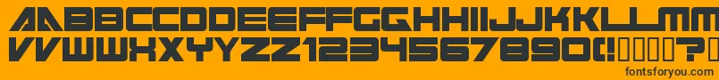 cyberspace Font – Black Fonts on Orange Background