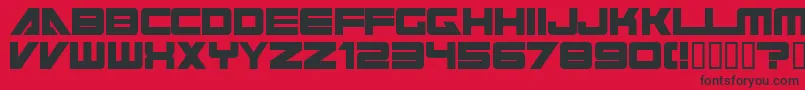 cyberspace Font – Black Fonts on Red Background