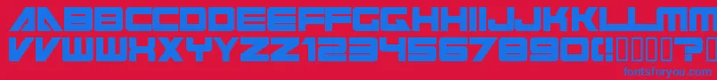 Czcionka cyberspace – niebieskie czcionki na czerwonym tle