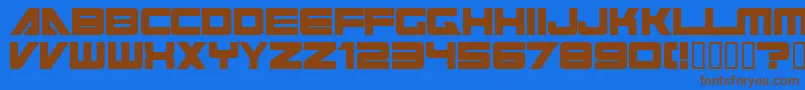 cyberspace Font – Brown Fonts on Blue Background
