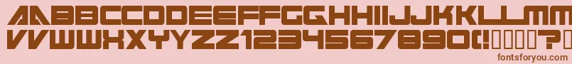 cyberspace Font – Brown Fonts on Pink Background