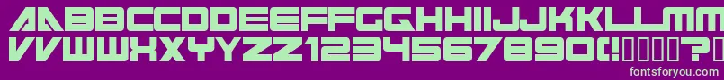 cyberspace Font – Green Fonts on Purple Background