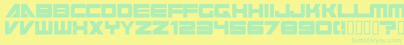 cyberspace Font – Green Fonts on Yellow Background