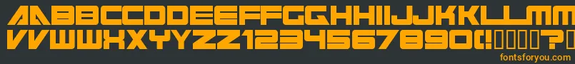 cyberspace Font – Orange Fonts on Black Background