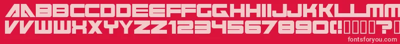 フォントcyberspace – 赤い背景にピンクのフォント