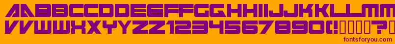 cyberspace Font – Purple Fonts on Orange Background