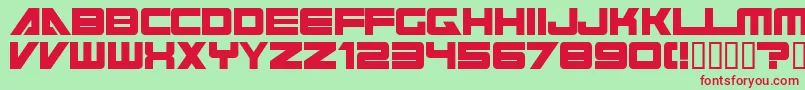 cyberspace Font – Red Fonts on Green Background