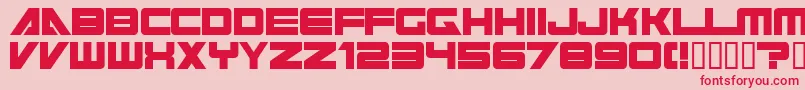 cyberspace Font – Red Fonts on Pink Background