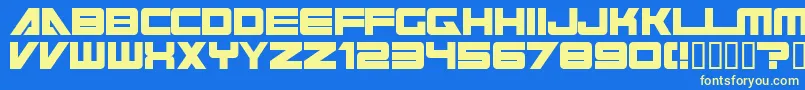 cyberspace Font – Yellow Fonts on Blue Background