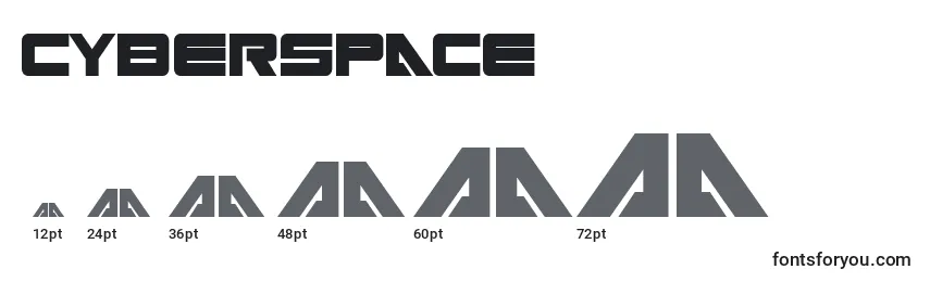 Cyberspace (124363) Font Sizes