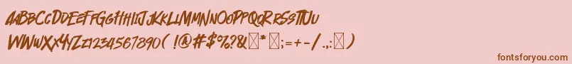 Cyberthrone Font – Brown Fonts on Pink Background