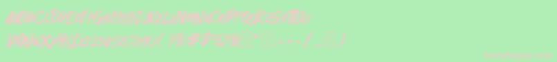Cyberthrone Font – Pink Fonts on Green Background