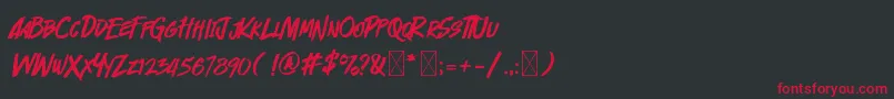 Police Cyberthrone – polices rouges sur fond noir