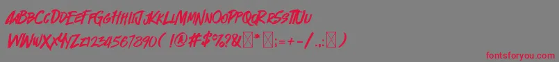Cyberthrone Font – Red Fonts on Gray Background