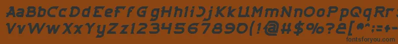 Lisätietoja CYBERTOOTH Bold Italic-fontista CYBERTOOTH Bold Italic-fontti – mustat fontit ruskealla taustalla