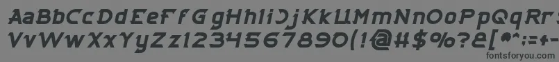 CYBERTOOTH Bold Italic-fontti – mustat fontit harmaalla taustalla