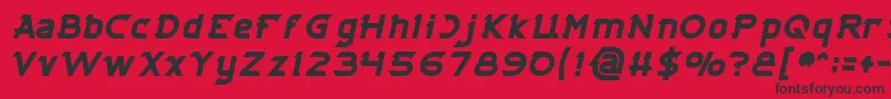 CYBERTOOTH Bold Italic Font – Black Fonts on Red Background