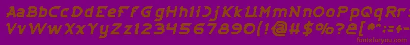 More about CYBERTOOTH Bold Italic Font CYBERTOOTH Bold Italic Font – Brown Fonts on Purple Background