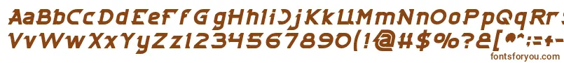 CYBERTOOTH Bold Italic-fontti – ruskeat fontit valkoisella taustalla