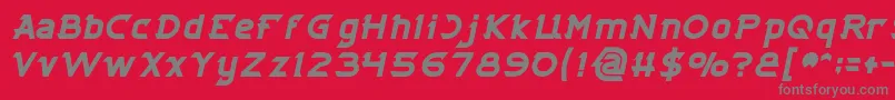 フォントCYBERTOOTH Bold Italic – 赤い背景に灰色の文字