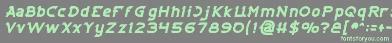 Fonte CYBERTOOTH Bold Italic – fontes verdes em um fundo cinza