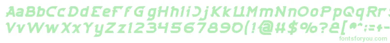 CYBERTOOTH Bold Italic-Schriftart – Grüne Schriften auf weißem Hintergrund