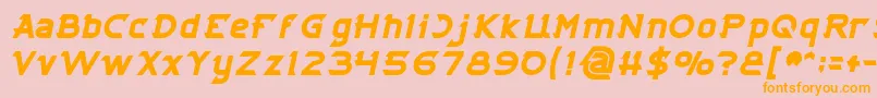 Подробнее о шрифте CYBERTOOTH Bold Italic Шрифт CYBERTOOTH Bold Italic – оранжевые шрифты на розовом фоне