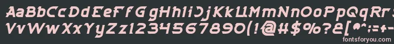 CYBERTOOTH Bold Italic Font – Pink Fonts on Black Background