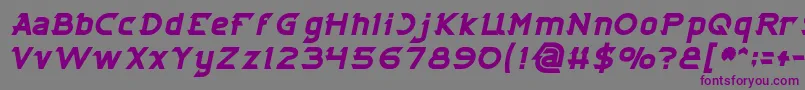 CYBERTOOTH Bold Italic Font – Purple Fonts on Gray Background