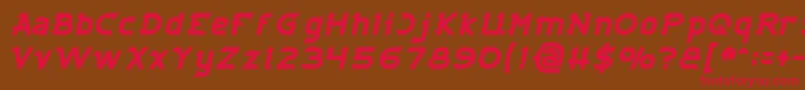 CYBERTOOTH Bold Italic Font – Red Fonts on Brown Background